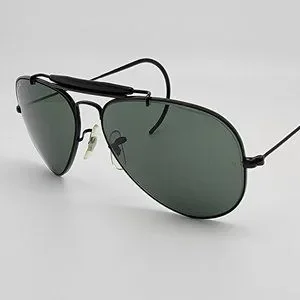 Vintage B&L Ray Ban 3030 L9500 Outdoorsman Aviators Ray-Ban RB3030 Outdoorsman L9500 Aviator Black Sunglasses  main image 3